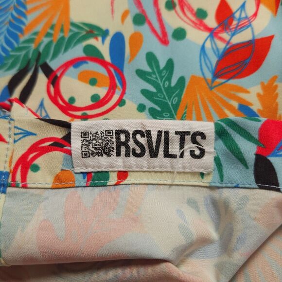 RSVLTS Kunuflex Shirt Men's Sz XL Multicolor Floral Hawaiian Colorful Casual - Picture 7 of 12